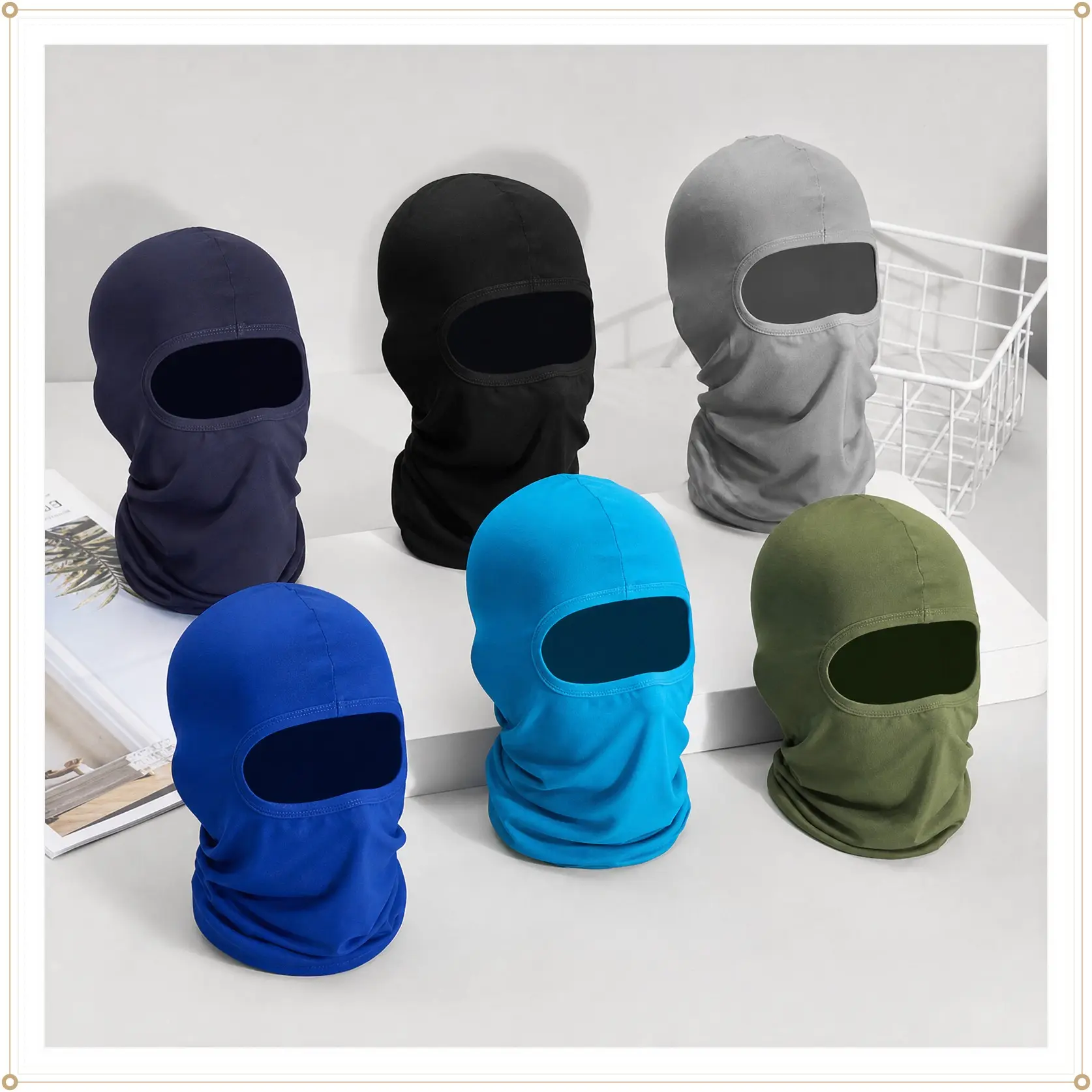 6Pcs Soft, Windproof, Thin & Cooling Neck Gaiter Scarf Set - UV Sun Protection Face Cover Mask for Men, Women - Hiking, Cycling (Party Masks & Accessories), Uv Protection