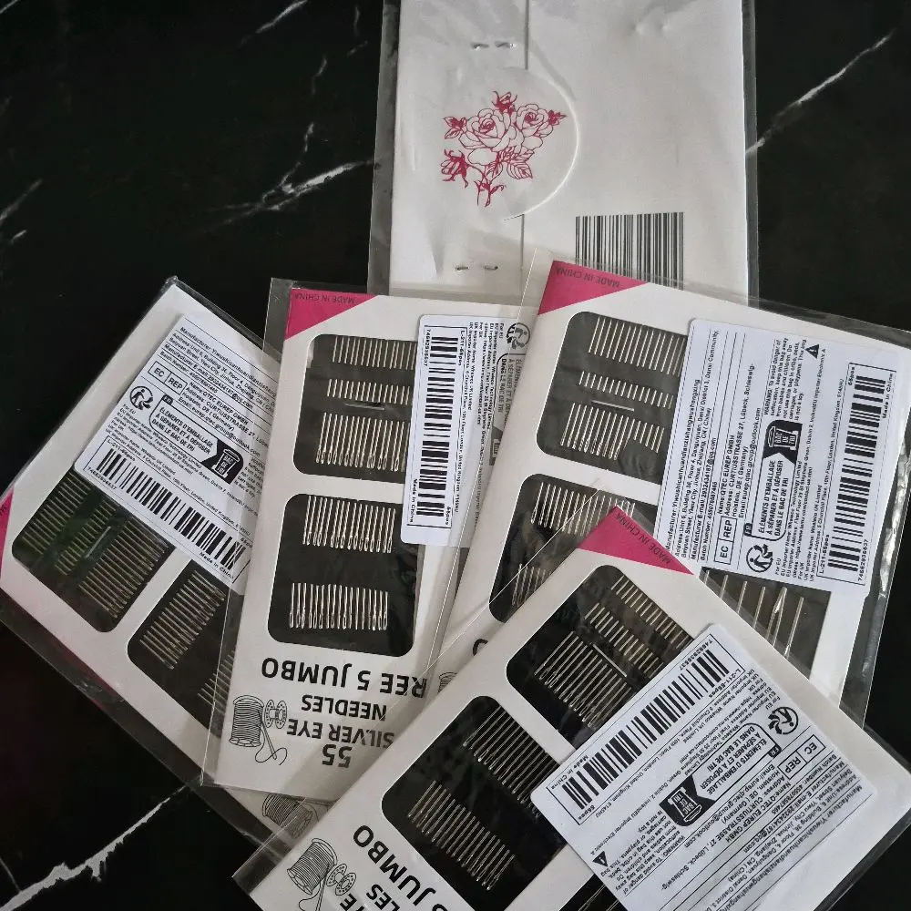 Silver eye Needles free 5 jumbo