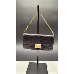Pre-owned Leather Luxury Bags & Accessories Christian Dior Miss Dior Promenade WOC, Black Date Code: 33MA1125. Entrupy ID: TVW42M.