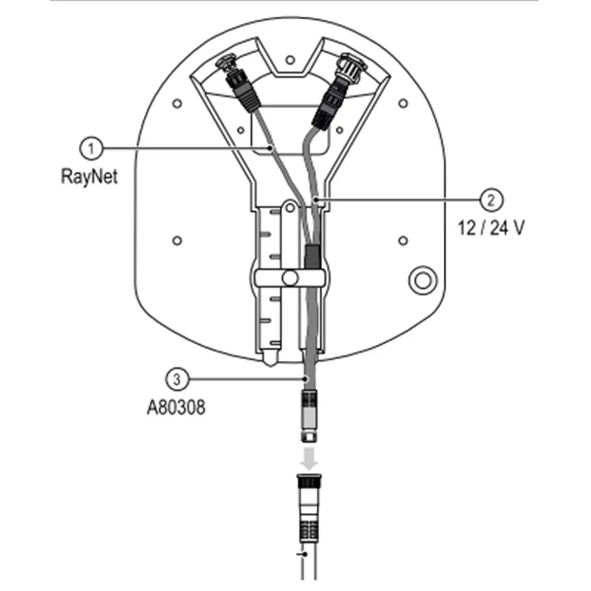 Raymarine RAY-A80308 Quantum Adapter Cable, Designed to Adapt Quantum Radome to Compatible Devices, Adapt Quantum Radome To Cable