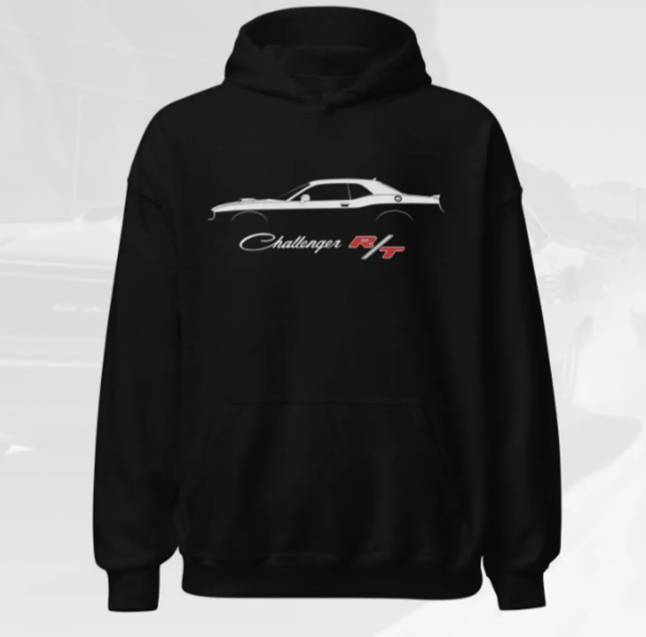 2015-present Challenger 392 Shaker Silhouette Hoodie | Retro Muscle Car Pullover Gifts for Car Enthusiasts T Shirt