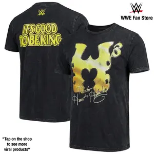 Ripple Junction Black Triple H It's Good To Be King Vintage WWE Graphic Tee 230gsm Cotton Men Top Celebrating The King of Kings Legacy, Multiple World Championship Reigns, DX Greatness and Legendary WrestleMania Career