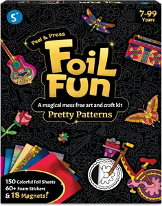 Art & Craft Activity Foil Fun Pretty Patterns Mess Free Art Magnets & Supplies  DIY Colorful Creative Activity Craft Kits Gifts for Kids Teens Adults Families