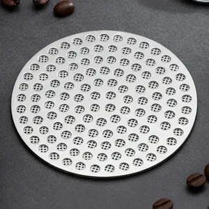 51/53/58mm Espresso Coffee Filter Screen, Reusable Double-Layer Coffee Puck Screen, Stainless Steel Espresso Portafilter Fine Mesh for Bottomless Portafilter Baskets and Enhances Espresso Extraction