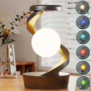 Creative Design Table Lamp, Rotatable Hanging Light with 15W Wireless Charging Function, RGB Color Changing Night Light, Decorative Light for Home, Rechargeable Wireless Lamp