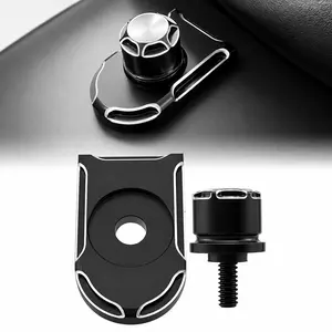 Rear Seat Screw Bolt Knob Tab Cover Kit for Harley Touring Sportster Softail Dyna 1996-2019