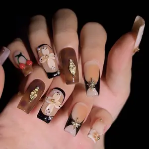 Echo Nails | 3D flowers collection| short medium long nails | cute nails | acrylic press-on| fake nails |Handmade | high quality Press on nails 10 pcs|reusable nails|nail art|nailcharm|handmade pressons|uña sacri lic as