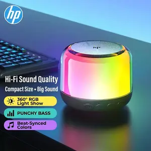HP Portable Bluetooth Speaker – 360° RGB Light Show, TWS Dual Pairing, Hi-Fi Bass, 8H Playtime, Built-in Mic for Hands-Free Calls, Mini Wireless Speaker for Home, Party, Travel & Bath