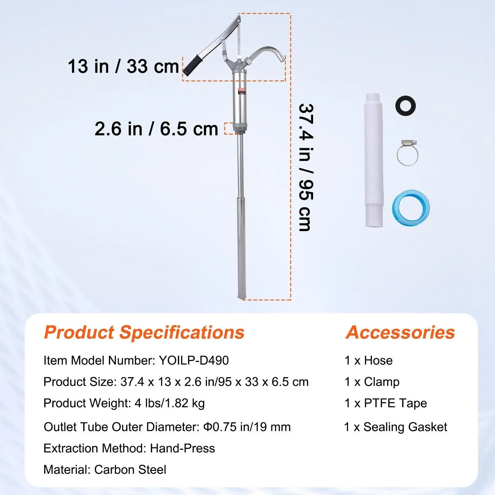 Lever-Action - 10 oz. Per Stroke - Carbon Steel