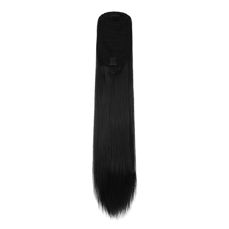 Ponytail Extension 26 Inch Drawstring Ponytail Extension for Women Long Straight Hair Extensions for Daily