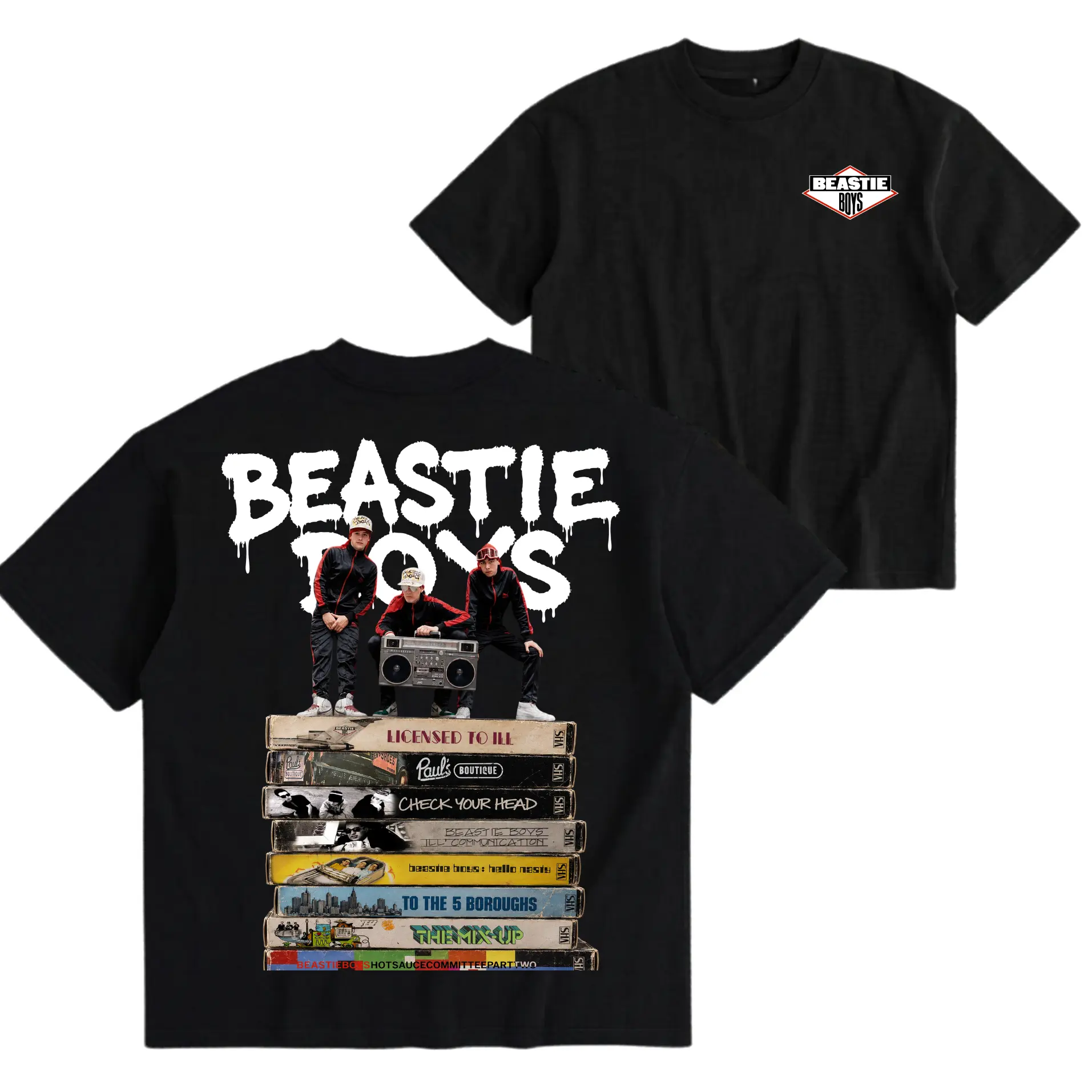 Beastie Boys Full Album Shirt, Vintage Vinyl Hip Hop Graphic Tee, 90s CD Rap T-Shirt, Retro Band Streetwear, Music Lover Gift, MADE IN USA