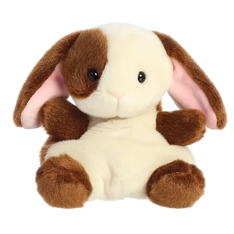 Palm Pals Adorable Clover Bunny 4.5 inch Brown Mini Soft Plush Collectable Stuffed Animal