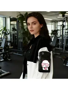 Handheld phone bag with Adjustable Detachable Strap Bubu Is Watching Movie With Dudu Phone Bag Suitable for Daily Commute Outings