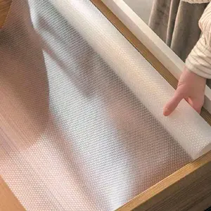 1 Roll Shelf Liner For Kitchen Cabinets,Non-Adhesive Drawer Liner,Non-Slip Refrigerator Liner,EVA Waterproof Fridge Pad Cupboard Mat Easy Placemats.