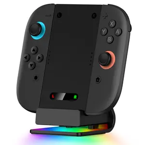 Switch 2 Charging Grip Stand Compatible with Joycon 2 Controller Charger [Play While Charging] [Two Way Charging] Switch 2 Charger Station Dock Compatible with Nintendo 2 Accessories w Dynamic Light
