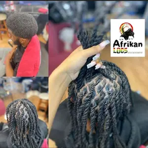 100% Human Dreadlock Extensions 10 locs per bundle Permanent Loc extensions