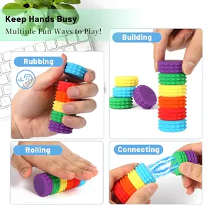 Silicone Magnetic Stress Balls 6 Pack Pain Stim Fidget Toys for Adults Teens Sensory Toys for Kids with Autism ADHD with Storage Box Stress Relief Focus Handheld Roller for Office Travel Classroom