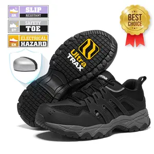 Steel Toe Safety Sneakers – Lightweight Unisex Work Shoes with Puncture-Resistant Sole for Daily Walking 2-in-1 Safety Shoes for Outdoor,Construction Site,Warehousing, Logistics,Truck Drivers and Manufacturing