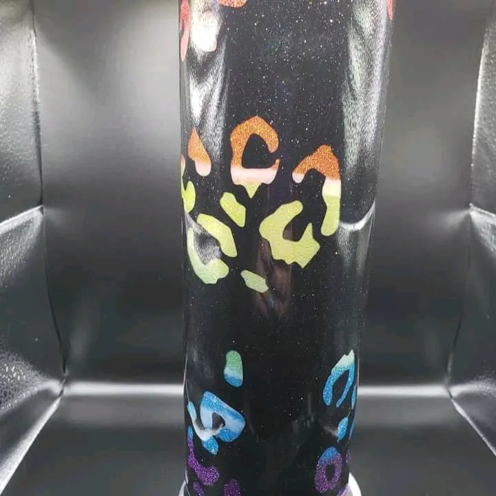 Rainbow Cheetah 30oz Skinny Peek-A-boo Tumbler