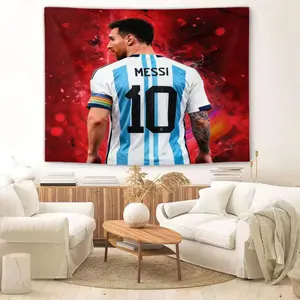 10th Football Star Tapestry, Messi Pattern, Suitable for Living Room Wall Decoration, Perfect Gift for Fans