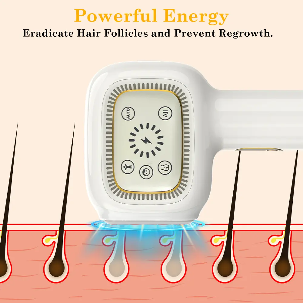 3-mode IPL hair removal device, hair remover, and intense pulsed light (IPL) hair removal equipment: almost painless with long-lasting results, automatic flashing, the perfect gift for Chinese New Year and Valentine's Day.,Party favors