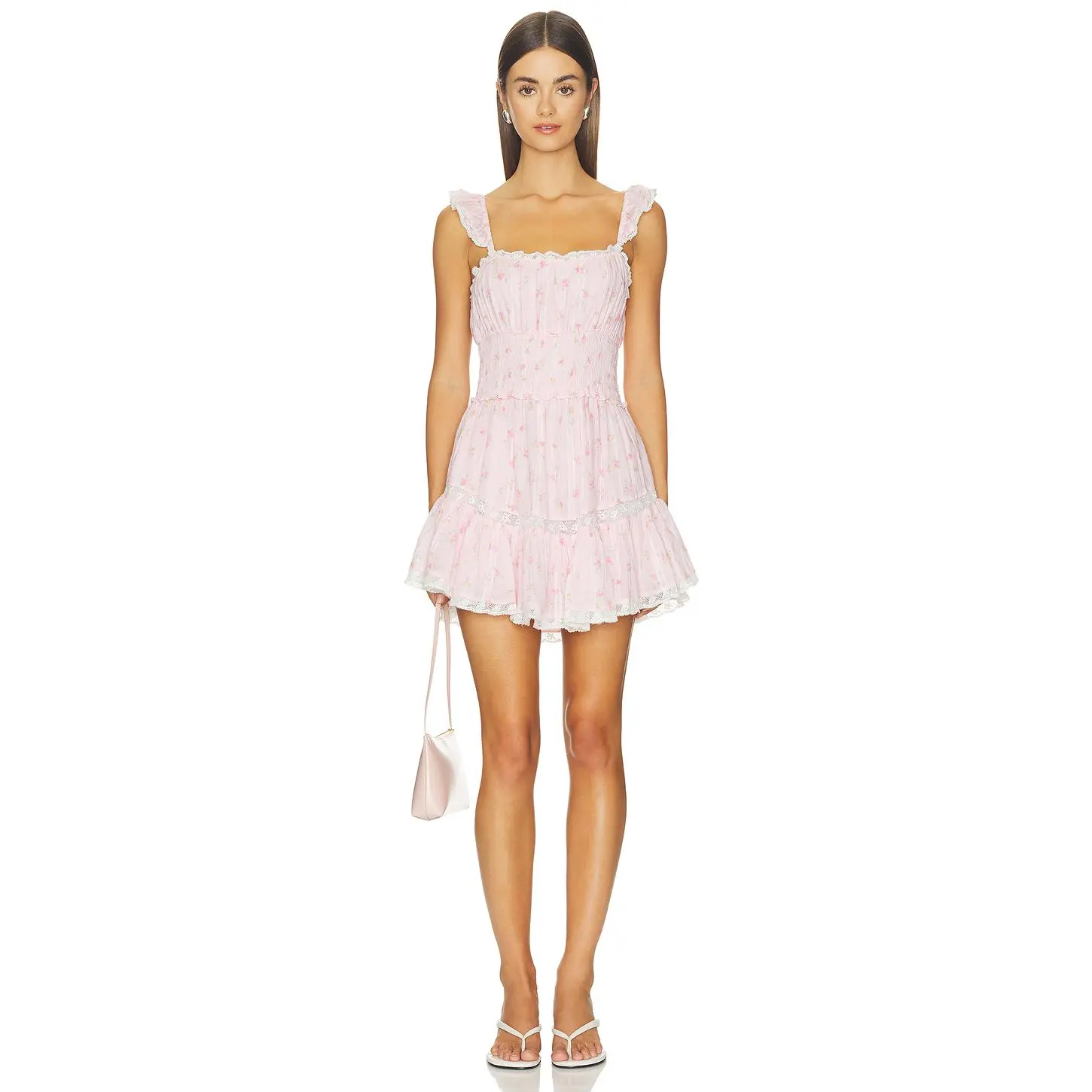 LoveShackFancy Maralina Dress in Sweet Nectar