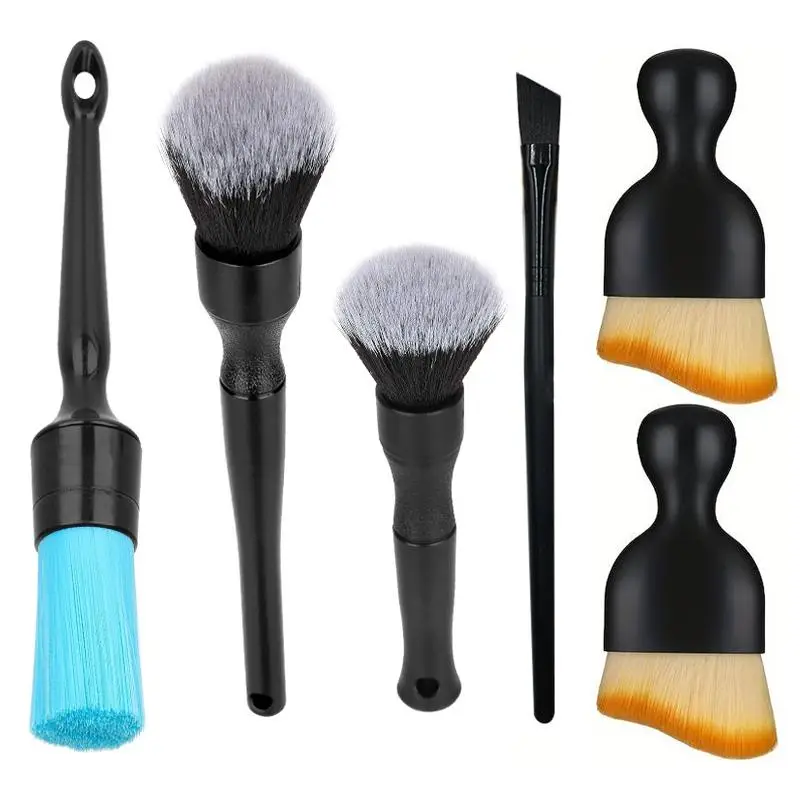 Car Detail Brush Set, Universal & Soft Cleaning Tool Set, Professional Handheld Car Cleaning Brushes, Car Accessories, Automotive Cleaning Tool, Car A