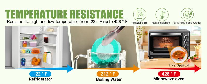 Rottogoon Silicone Stretch Lids for Food Storage Reusable Elastic Bowl Covers for Cups Jars Round & Rectangular Containers Microwave Safe Fridge Covers Multicolor Food Grade Kitchen Utensils & Accessories Kitchenware