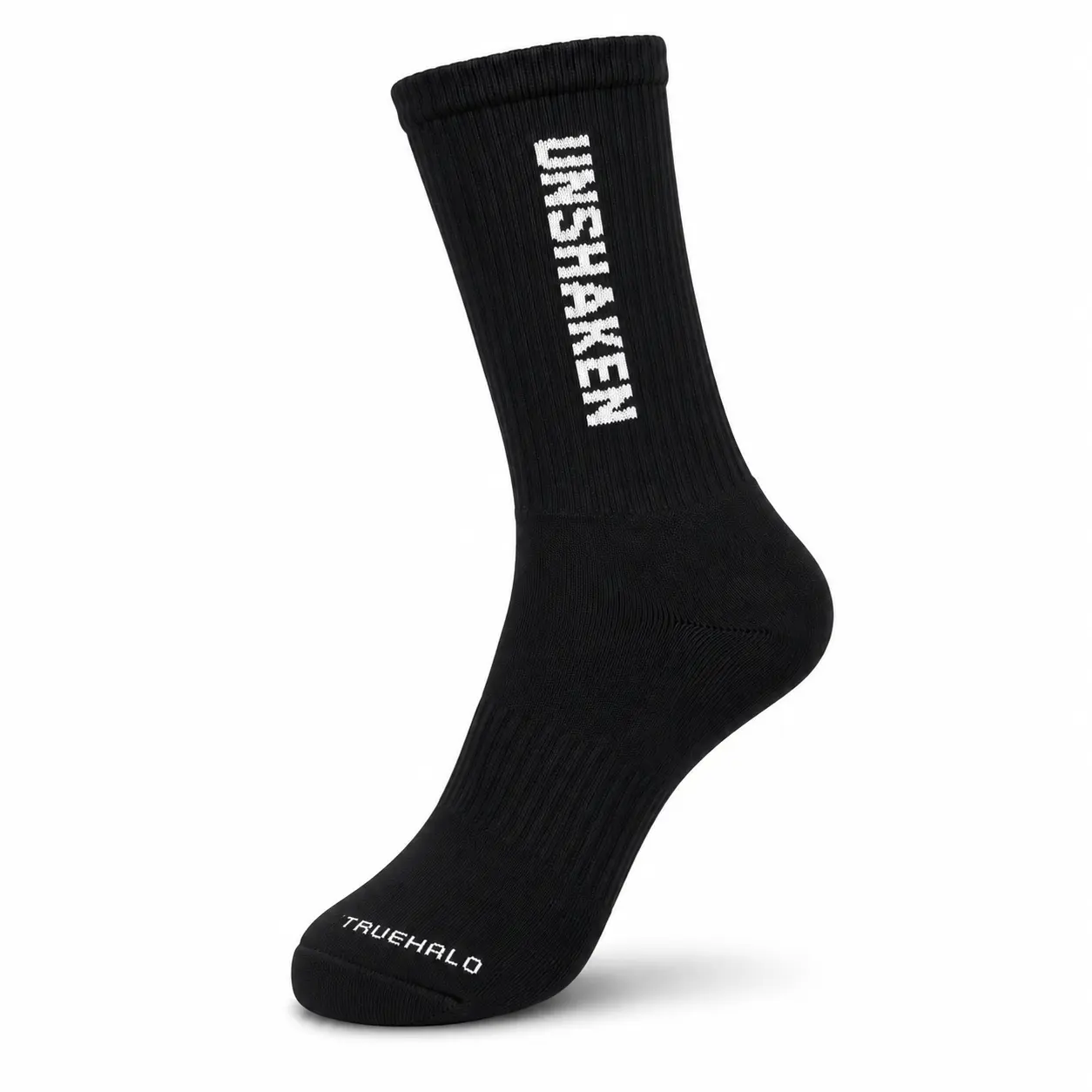 UNSHAKEN Athletic Crew Socks Black