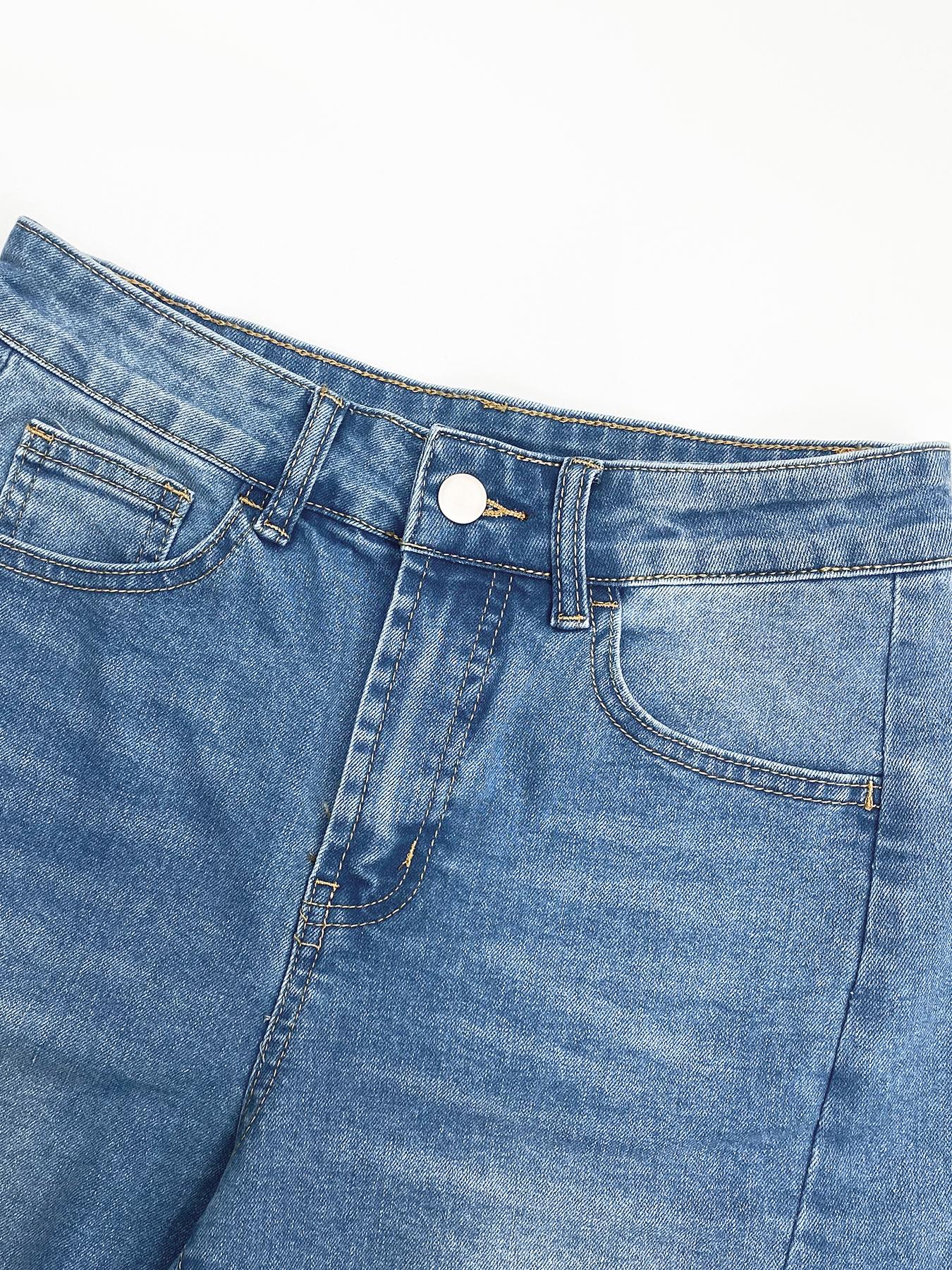 Aswulk Women's Jorts Baggy High Waisted Jean Shorts Ripped Denim Bermuda Shorts Y2K Shorts