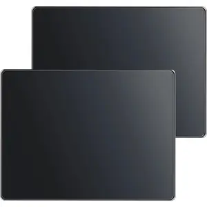 Tempered Glass Cutting Board, Glass Cutting Boards for Kitchen,Non-slip Chopping Board,Kitchen countertop,Table protection,Heat Resistant, Shatter Resistant (Black)