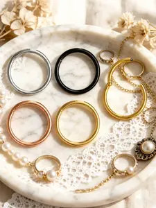 5Pcs,Stainless Steel Nose Rings, Unisex Hypoallergenic Piercing Jewelry, Elegant Plain Design, Perfect for All Seasons, Ideal Gift