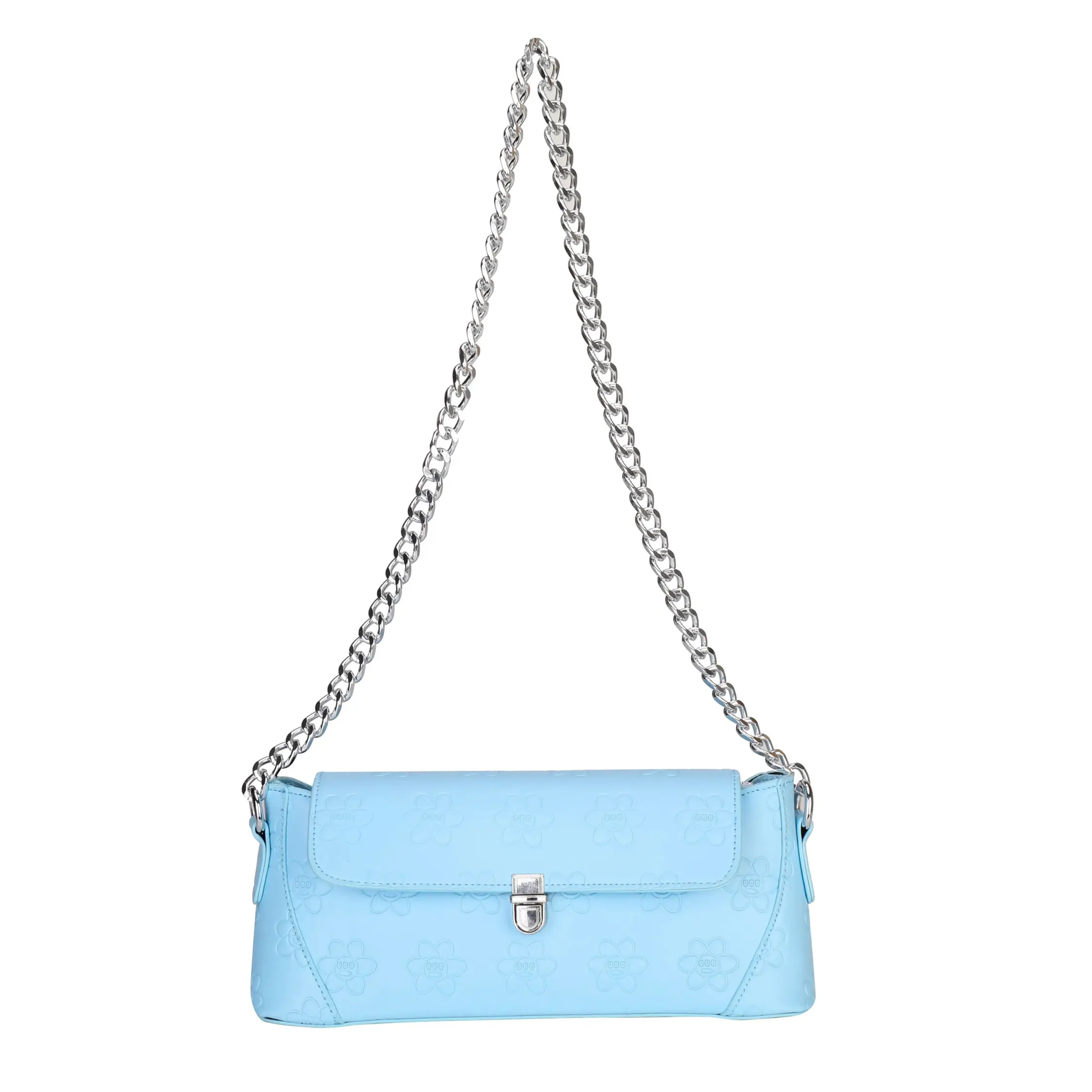 DevyMortals Monster Daisy Stamped Handbag - Vegan Leather, Spiked Rivets, Chain Handle, Waterproof, Lightweight