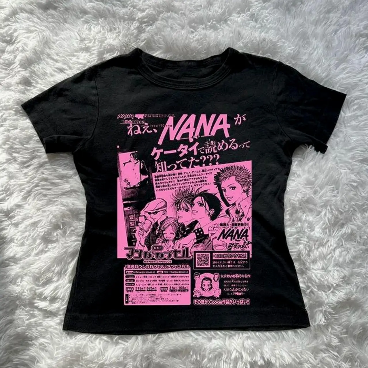 Nana Anime Japanese Baby Tee, Anime Shirt, Y2K Style Vintage