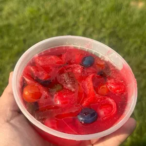 Gummy Glaze Red Goo - Transparent Container with Red Gummy Candy