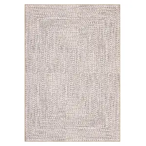2-Pack 10 ft Rectangular Modern Runner Rug, Polyester Material, Beige Grey Solid Design, Machine Washable for Hallway, Entryway, Bathroom