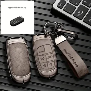Suitable for Jeep Renegade, Grand Cherokee, for DODGE Ram, Charger 1500, Challenger, for CHRYSLER 300C, Journey Car Accessories 2-3-4-5 Button Car Key Cover