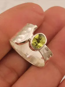 Vintage Style Green Zirconia Ring, Ring for Women & Men, Charm Ring, Wedding Anniversary Jewelry Gifts