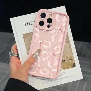 Bow Pattern Phone Case, Cute Phone Case, Fashionable Phone Protector Cover, Phone Accessories Compatible with iPhone 17 16 15 14 13 12 11 Xs Xr & Samsung Galaxy S26 S25 Ultra S24 Plus S23 FE S22 S21 Series.QXB286.designer,case Protective Protection