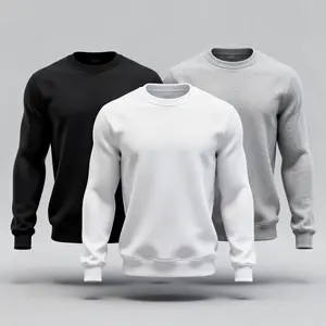 Men's Solid Color Crew Neck Sweatshirt,Crew Neck Soft Casual Daily Wear Top,Lightweight Cotton Casual Sweatshirt,Lightweight Cotton Casual Sweatshirt,Daily Wear Street Outdoor Workout Casual Business All Match Basic Top Crewneck Plain