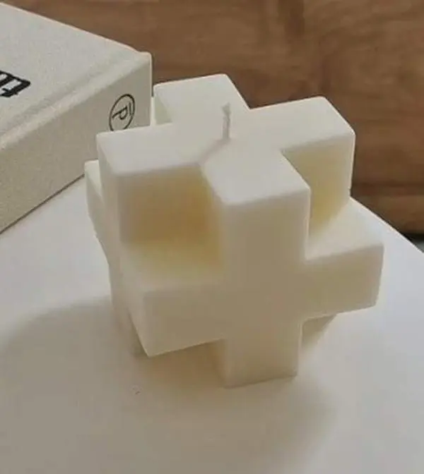 Holy Cross Cube Candle