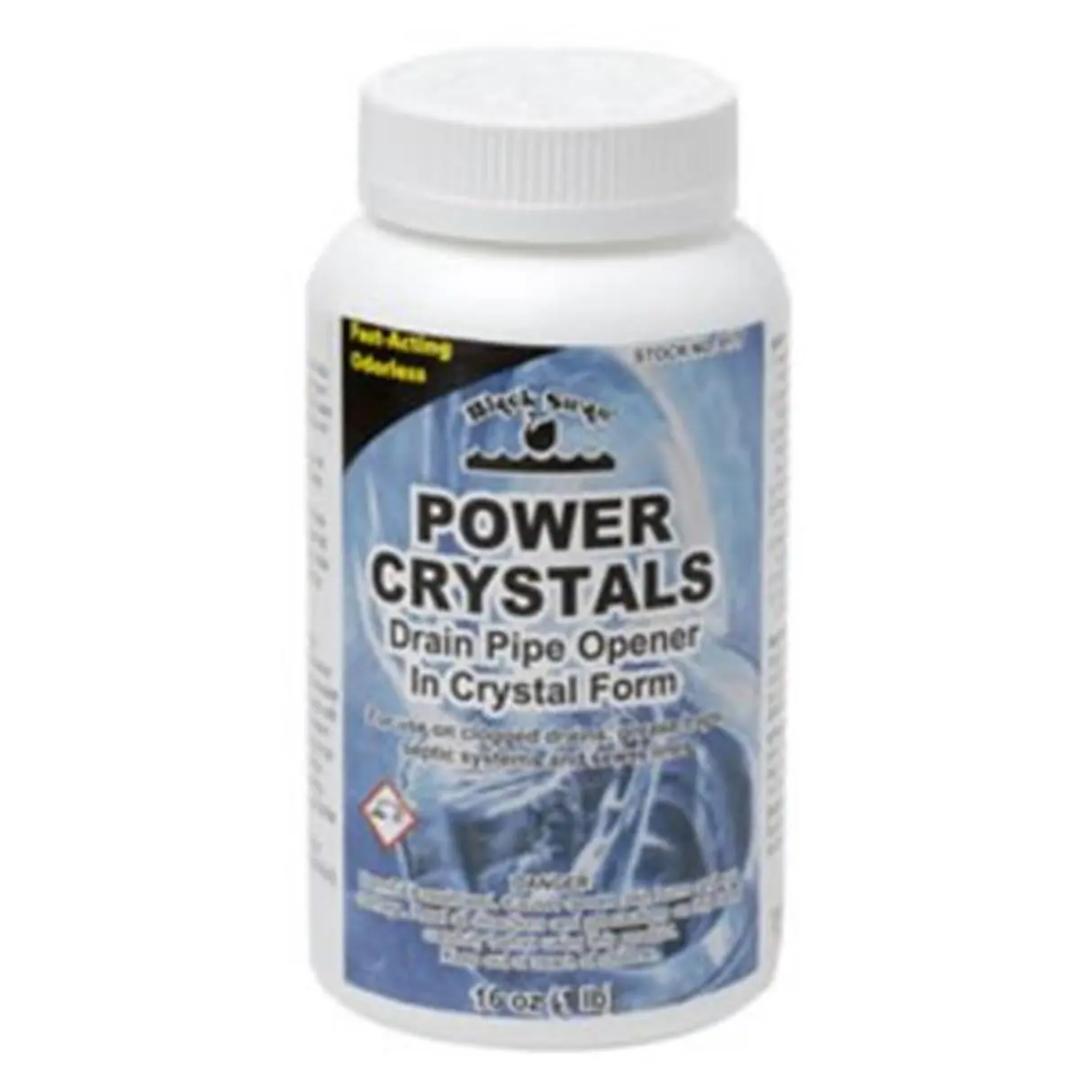Black Swan Manufacturing 139217541 16oz Aluminum Alloy Power Crystals Sodium Hydroxide Powder - Fast-Action Drain Cleaner for Bath-Kitchen, Indoor Cleaning, Unscented Household Home Supplies