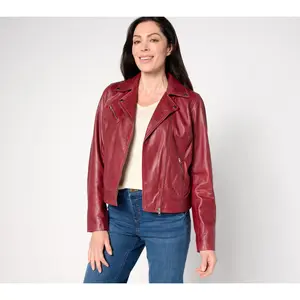 American Leather Co. Washed Leather Moto Jacket