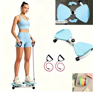 Portable Waist Twisting Ab Trainer, Home Gym Fitness Equipment for Core Strength Training #HomeWorkout #TwistTrainer #LowImpactFitness #ApartmentFitness #NoGymNeeded #DailyMovement #SmallSpaceWorkout  5 ， Board Twist Resistance