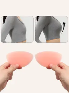 2 Pairs Silicone Bikini Push Up Pads, Invisible Lift to Boost Your Bust, Waterproof & Soft, Perfect Breast Inserts for Swimwear & Lingerie, No Gap, Natural Curves, Comfortable All-Day Wear, Seamless & Reusable