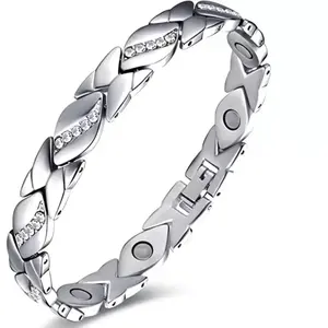 1-piece women's magnetic bracelet - with a strong magnetic closure design, suitable for daily and formal occasions, and enhancing energy. An elegant copper platingbracelet, perfect for Mother's Day, Christmas, and luxury jewelry gifts