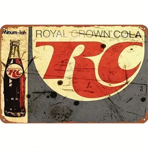 1count, Cola, Vintage Metal Aluminum Logo Fun Bar Coffee Logo Kitchen Farm Garden, Home, Living Room, Bedroom, Dorm Wall Decor (8 "x 12"/20cm * 30cm)