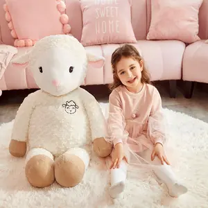 IKASA 30" Giant Sheep Stuffed Animal - Jumbo Soft Kawaii Plush Toy for Kids & Girlfriend (White)