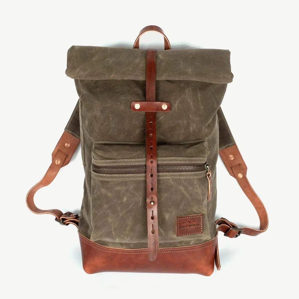 The Biographer 20L Waxed Canvas Backpack - Made in the USA for Travel and Outdoor Activities
