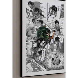 Manga Poster - Levi Ackerman - Curated Manga Panels - Digital Print